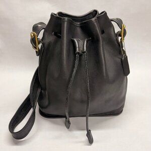 Vintage Coach Lula's Legacy Bucket Crossbody Bag in Black.